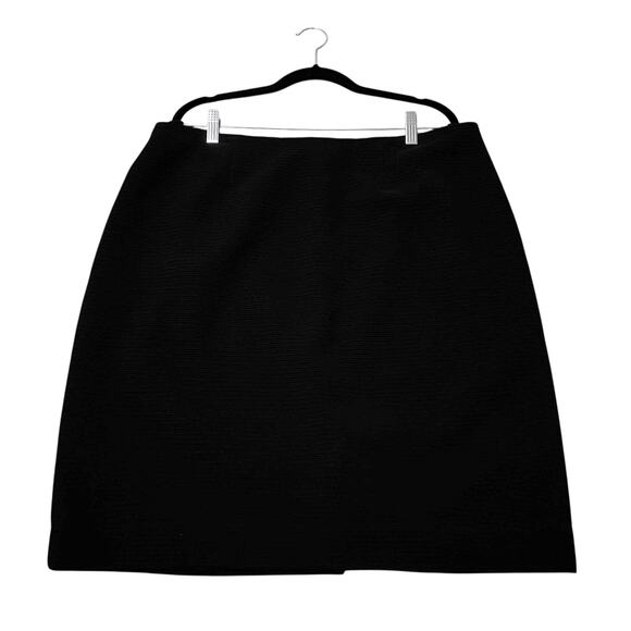 Rickie Freeman Teri Jon Mini Skirt Size 16W Black High Rise Stretch Whimsygoth - Picture 2 of 10